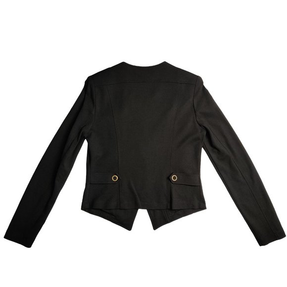 CABI Ponte Knit Moto Jacket Black Style 615 Small - Picture 10 of 14